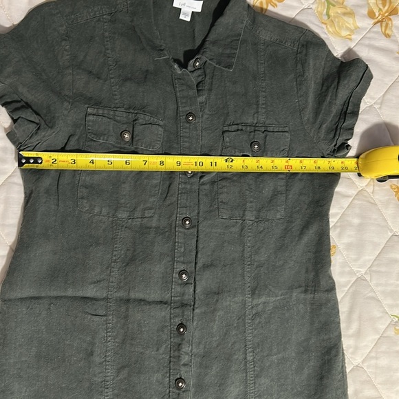 J. Jill Army Green Polo Collar Midi Dress - Picture 10 of 12